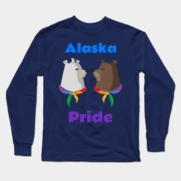 Alaska Pride Bears Long Sleeve T-Shirt by Alaskan Skald